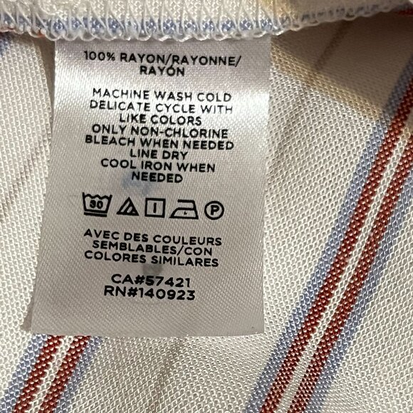 Loft striped womens button down blouse patriotic colors(SALE) - Picture 11 of 14